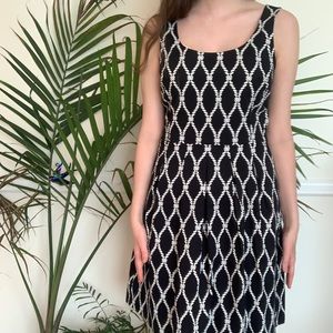 Banana Republic Black and White Rope Pattern Dress